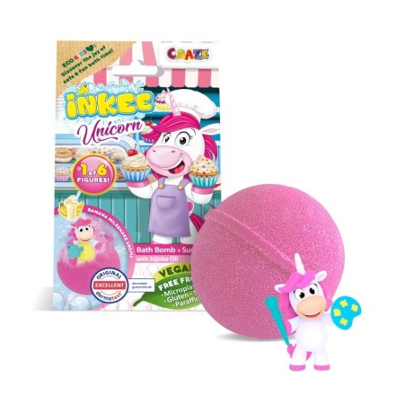Bila de baie Inkee cu surpriza unicorn cu diferite meserii